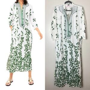 NWT RO’S GARDEN DRESS GREEN COTTON WESTERN BOHO FEMININE COQUETTE LONGLINE